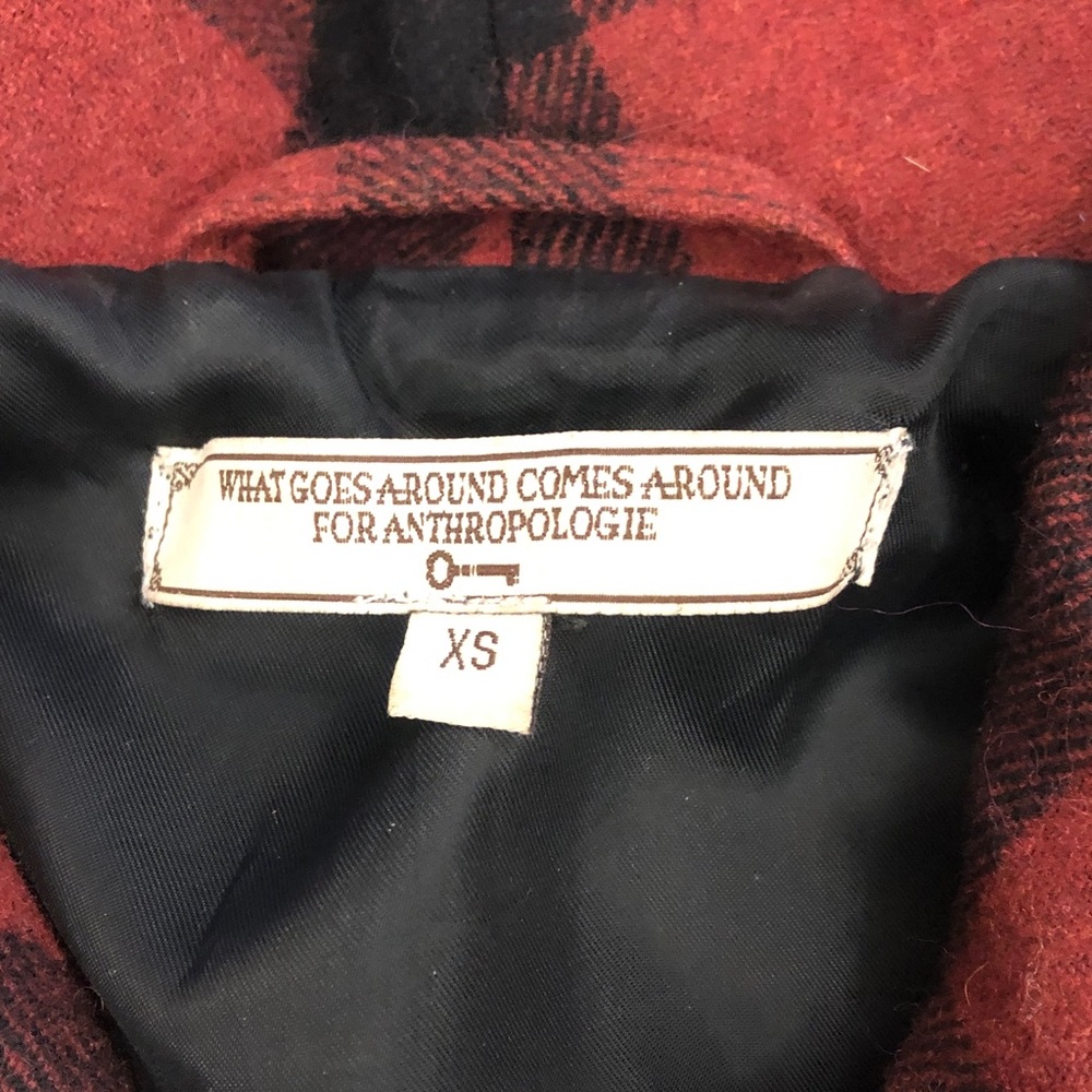 Anthropologie XS Jacket Moto Plaid Lt Brown Black Pockets Zipper Excellent Condi - Picture 2 of 12